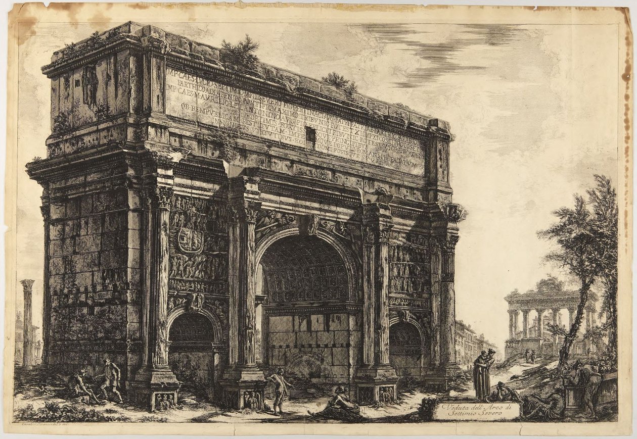 Łuk Septymiusza Sewera autorstwa Giovanni Battista Piranesi