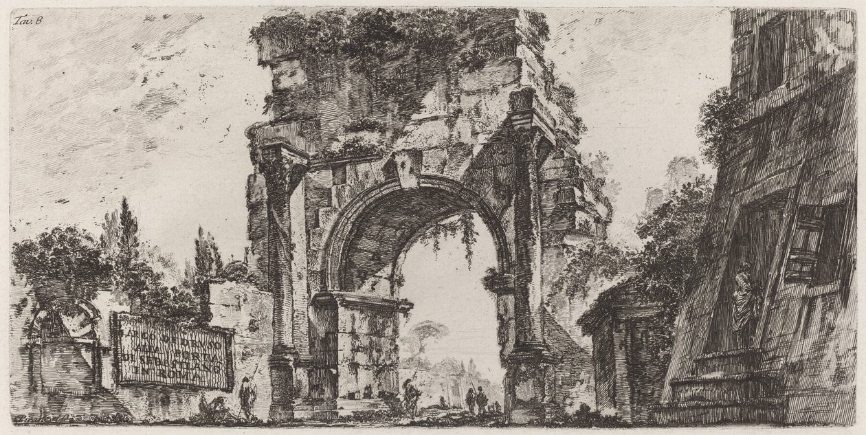Łuk Drususa autorstwa Giovanni Battista Piranesi
