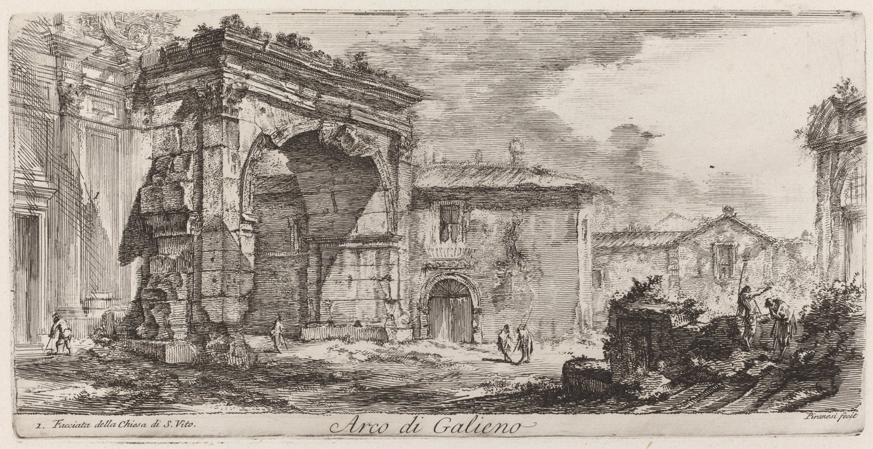 Łuk Trajana w Ankonie autorstwa Giovanni Battista Piranesi