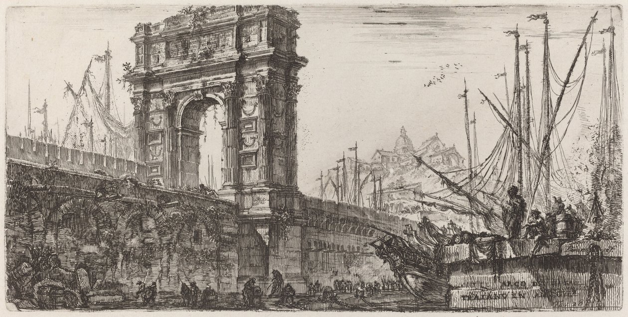 Łuk Trajana w Ankonie autorstwa Giovanni Battista Piranesi