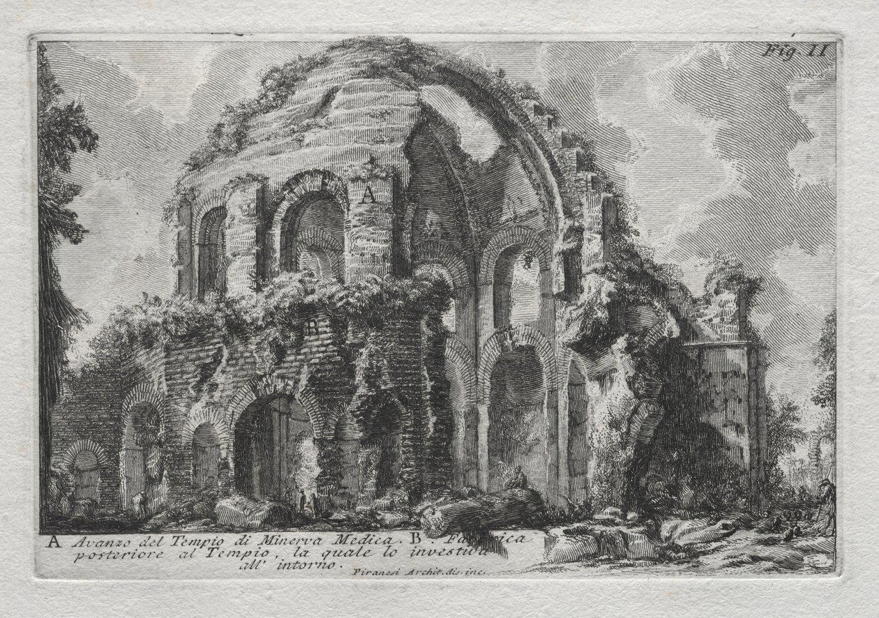 Pozostałość Świątyni Minerwy Medica autorstwa Giovanni Battista Piranesi