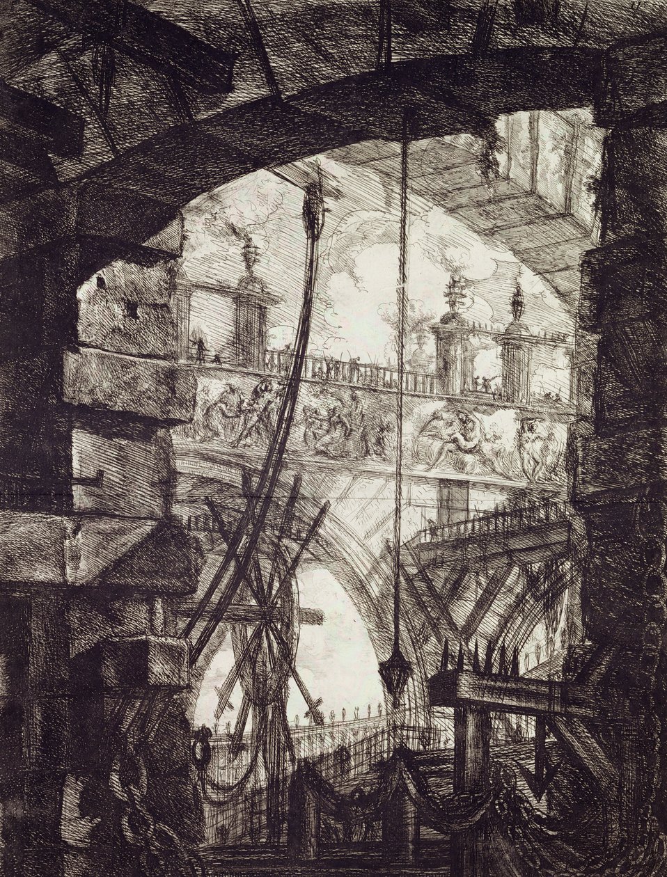 Carceri IV, 1760 (akwaforta) autorstwa Giovanni Battista Piranesi