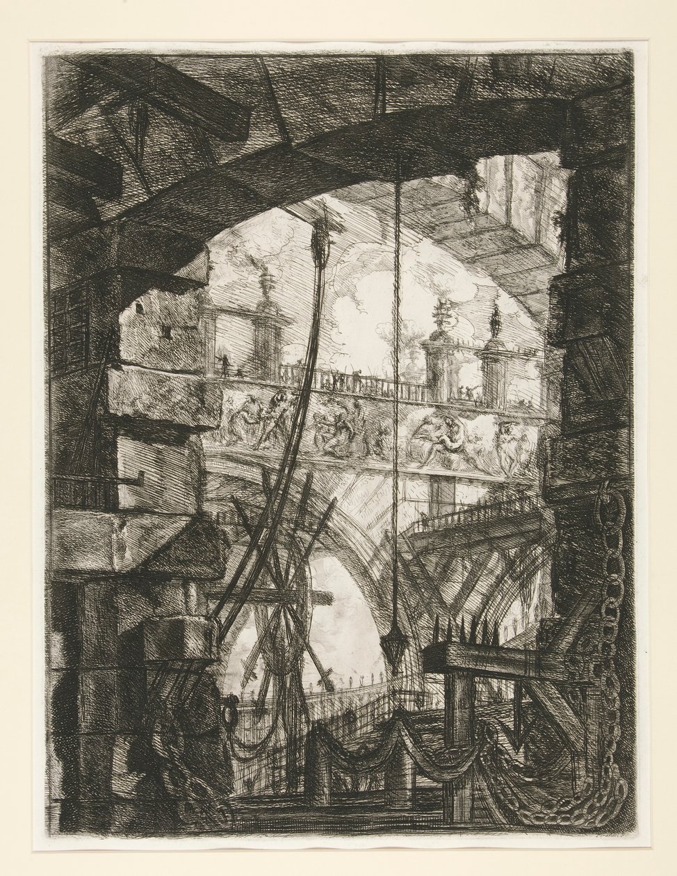 Więzienia, IV: Grand Piazza autorstwa Giovanni Battista Piranesi