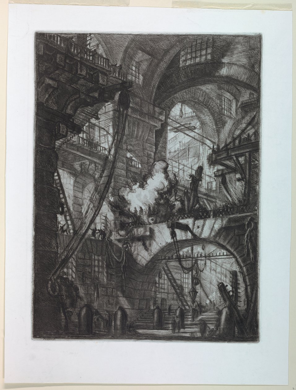 Seria Więzienna, Tablica VI autorstwa Giovanni Battista Piranesi