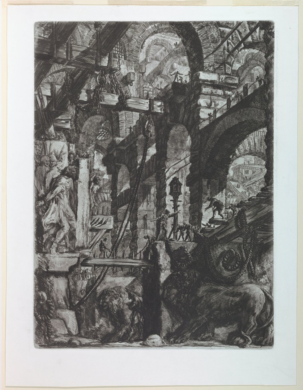 Seria Więzienna, Tablica V autorstwa Giovanni Battista Piranesi