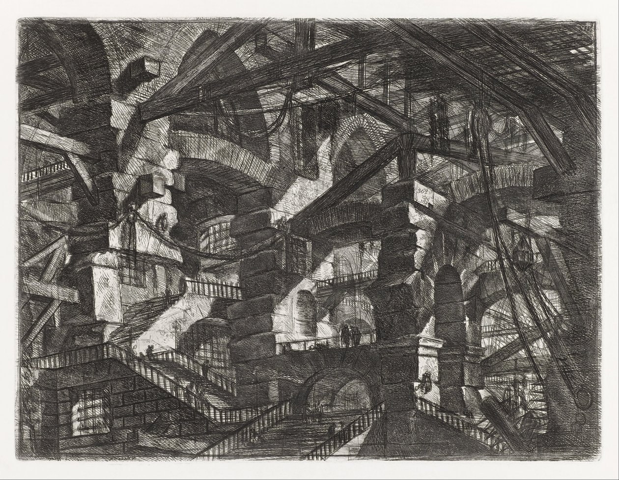 Seria Więzienia, plansza XIV autorstwa Giovanni Battista Piranesi