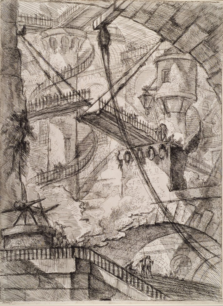 Więzienia wynalazków autorstwa Giovanni Battista Piranesi