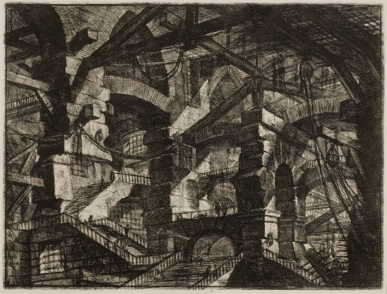Wyimaginowane więzienia XIV autorstwa Giovanni Battista Piranesi