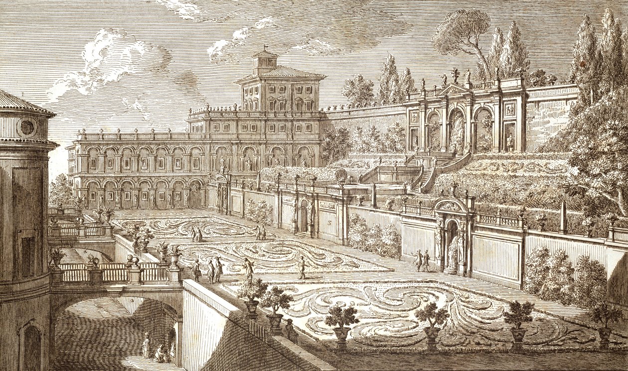 Ogrody Colonna w Rzymie – Giovanni Battista Piranesi (1720-1778) autorstwa Giovanni Battista Piranesi