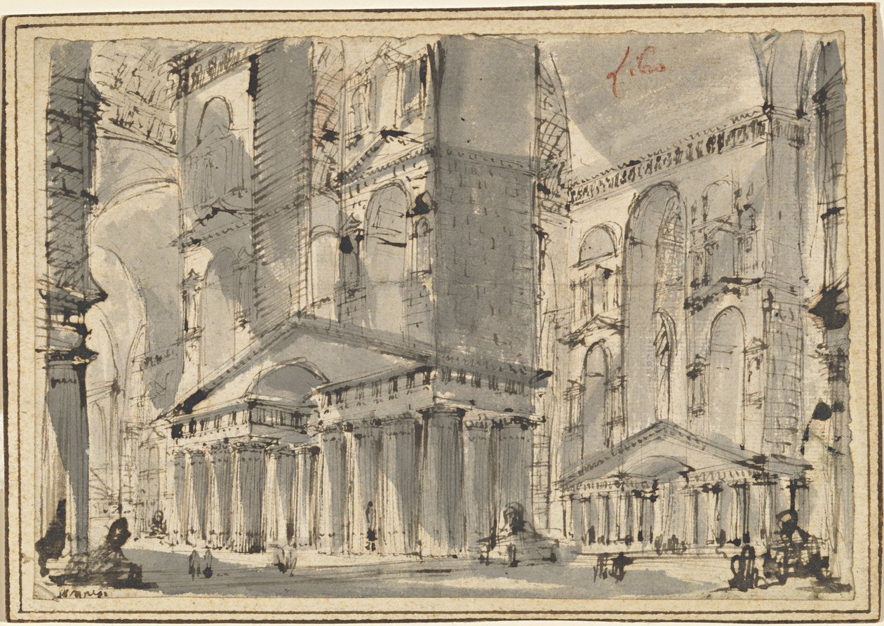 Fantazja o starożytnej łaźni autorstwa Giovanni Battista Piranesi