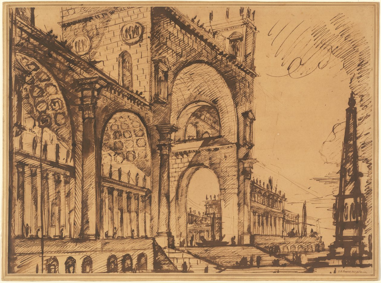 Fantazja na temat wspaniałego łuku triumfalnego autorstwa Giovanni Battista Piranesi