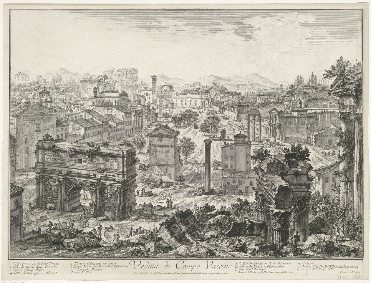 Forum Romanum te Rome Veduta di Campo Vaccino (title on object) Gezichten op Rome (series title) Vedute di Roma disegnate ed incise da Giambattista Piranesi architetto Ve(nez)iano (series title)   1368241   pl       polish Successfully Translated  Original autorstwa Giovanni Battista Piranesi
