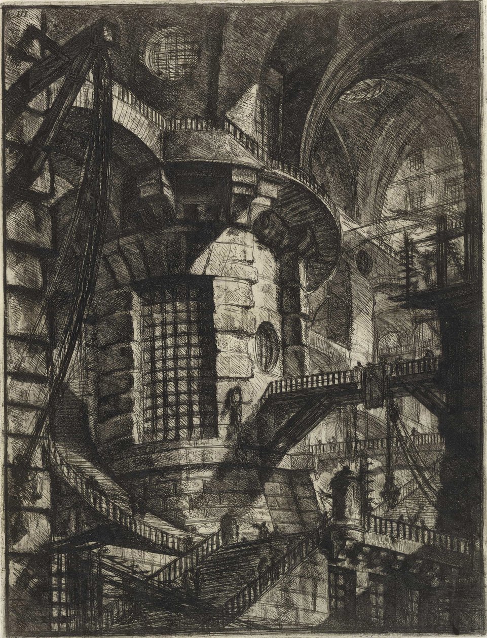 Z serii Więzienia urojone (Więzienia wynalazków) Piranesiego, Giovanniego Battisty (1720-1778). Miedzioryt, ok. 1761, zbiory prywatne autorstwa Giovanni Battista Piranesi