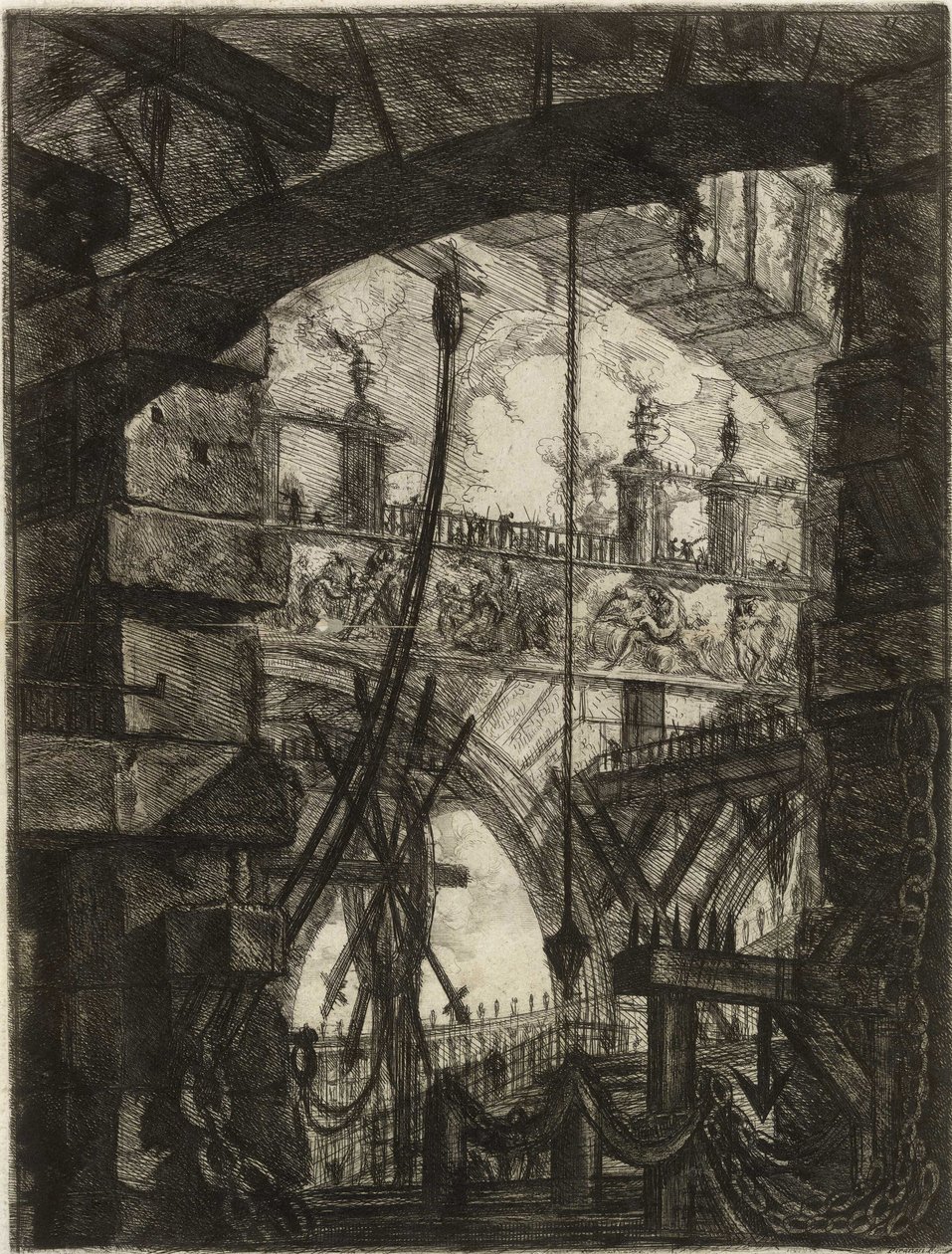 Z cyklu Wyimaginowane więzienia autorstwa Giovanni Battista Piranesi