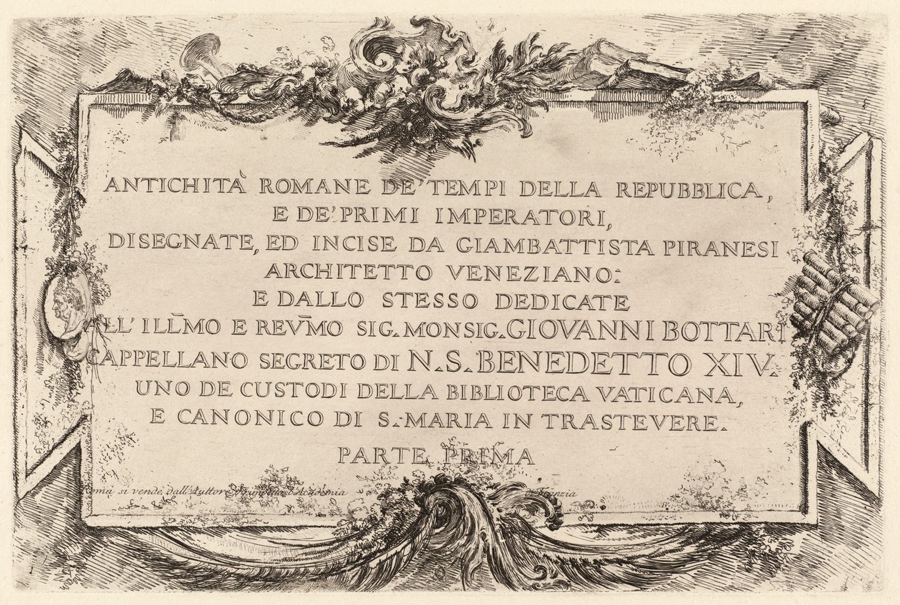 Fronton autorstwa Giovanni Battista Piranesi
