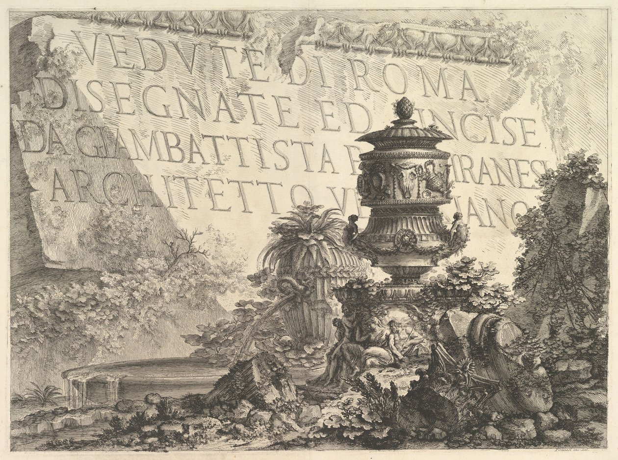 Strona tytułowa strony tytułowej, 1748. autorstwa Giovanni Battista Piranesi