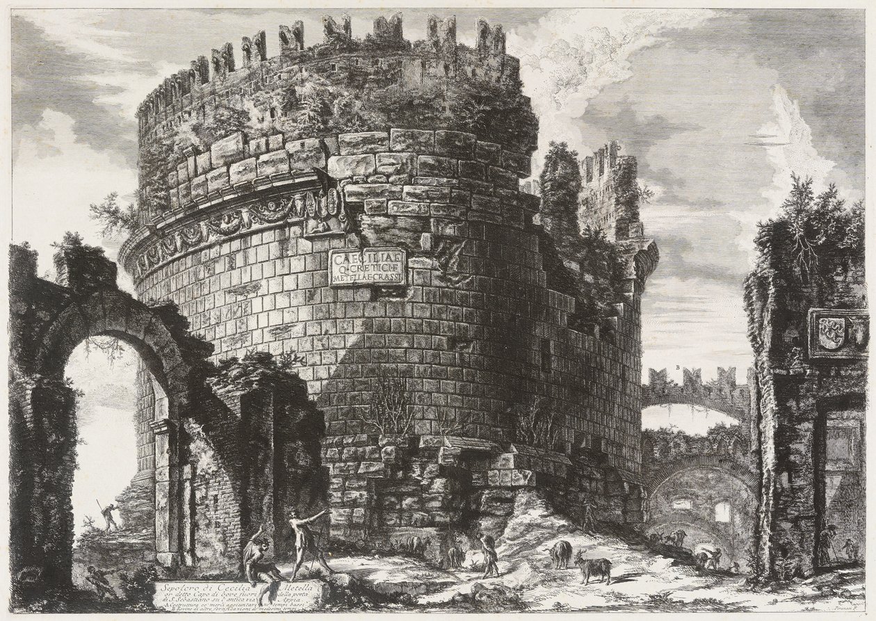 Grobowiec Cecylii Metelli autorstwa Giovanni Battista Piranesi