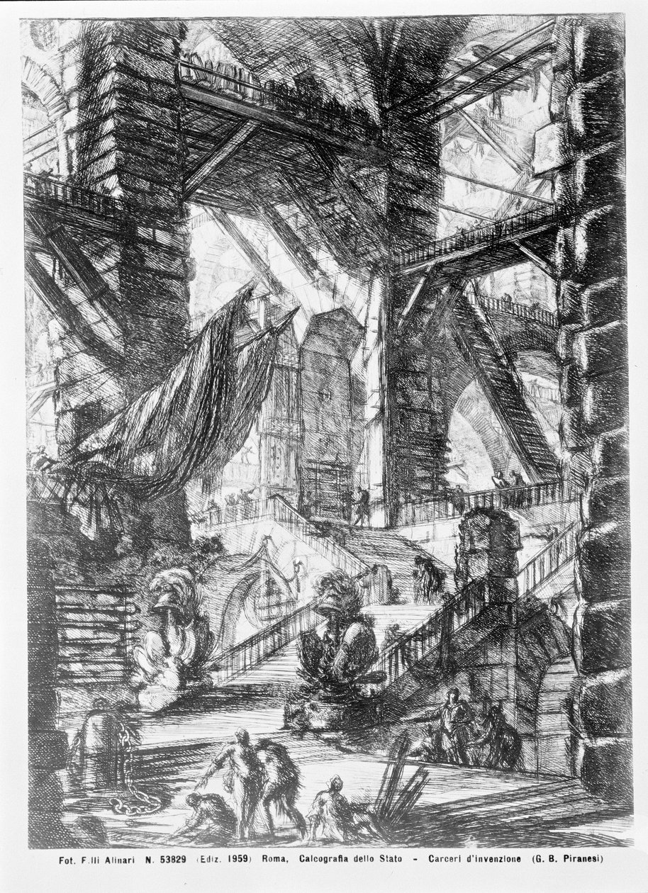 Wyimaginowane więzienie autorstwa Giovanni Battista Piranesi