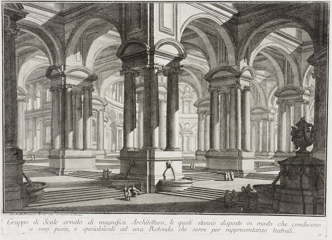 Wspaniała przestrzeń architektoniczna autorstwa Giovanni Battista Piranesi
