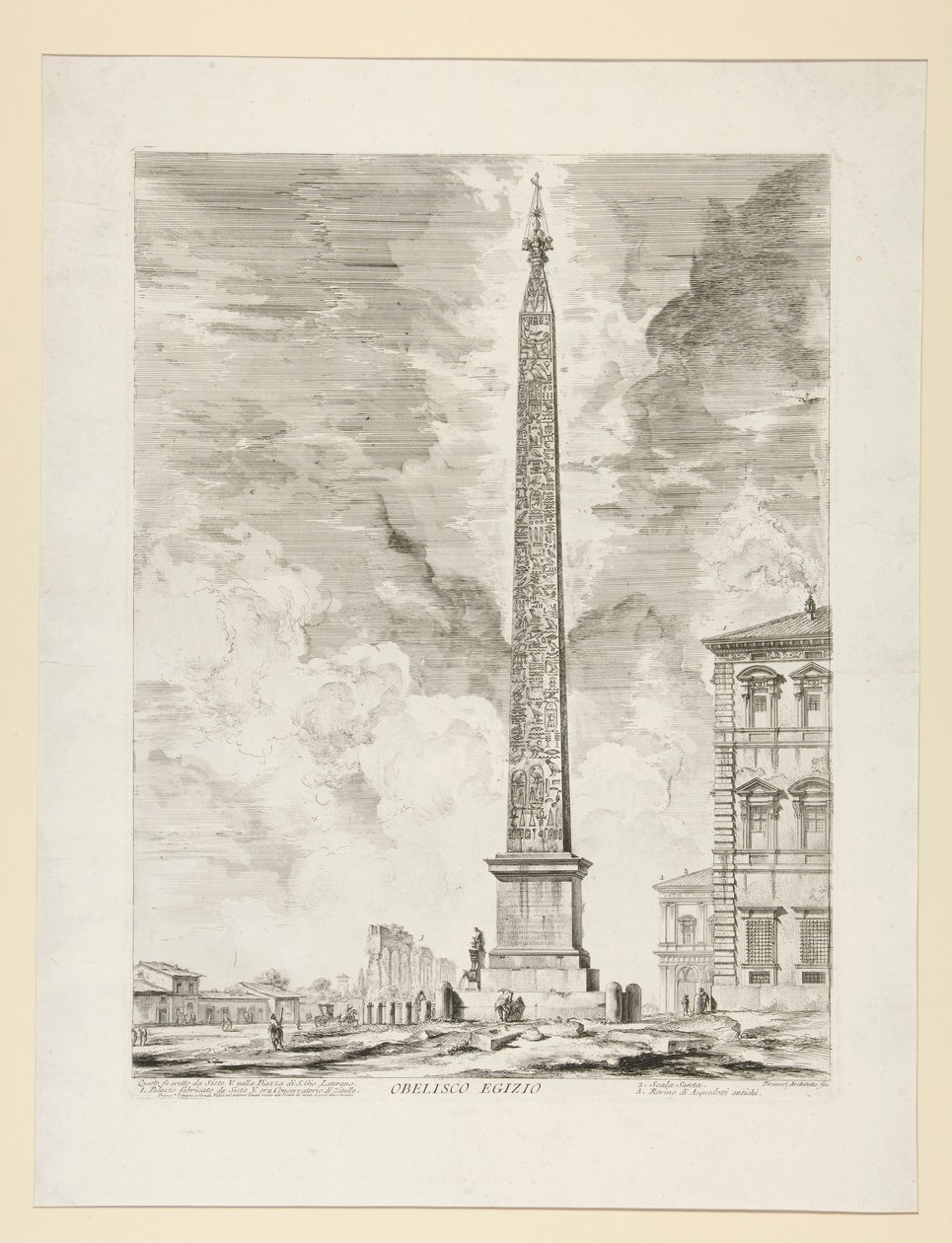 Egipski Obelisk, z Widoków Rzymu autorstwa Giovanni Battista Piranesi