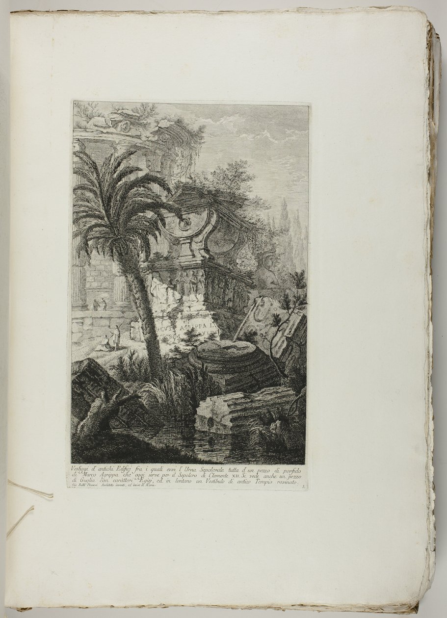 Różne dzieła architektury; Kolekcja niektórych rysunków Barberiego da Cento znanego jako Il Guercino autorstwa Giovanni Battista Piranesi