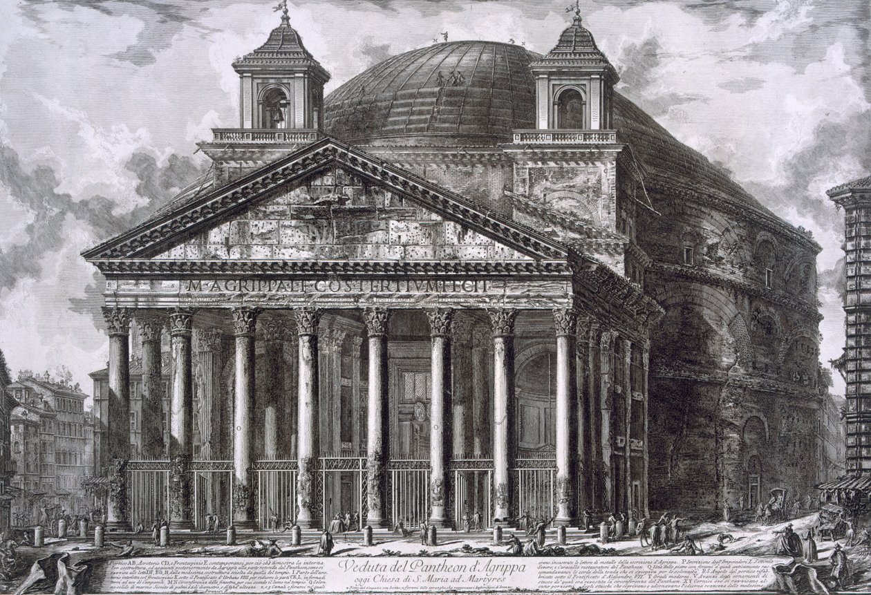 Panteon Agryppy, Rzym (grafika) autorstwa Giovanni Battista Piranesi
