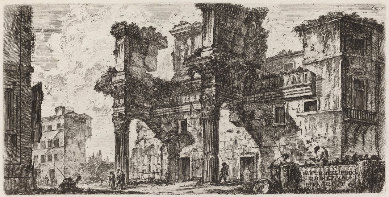 Część Forum Nerva autorstwa Giovanni Battista Piranesi