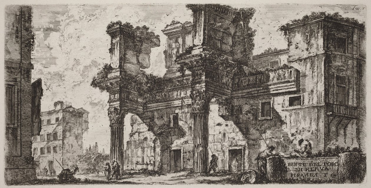 Część Forum Nerwy autorstwa Giovanni Battista Piranesi