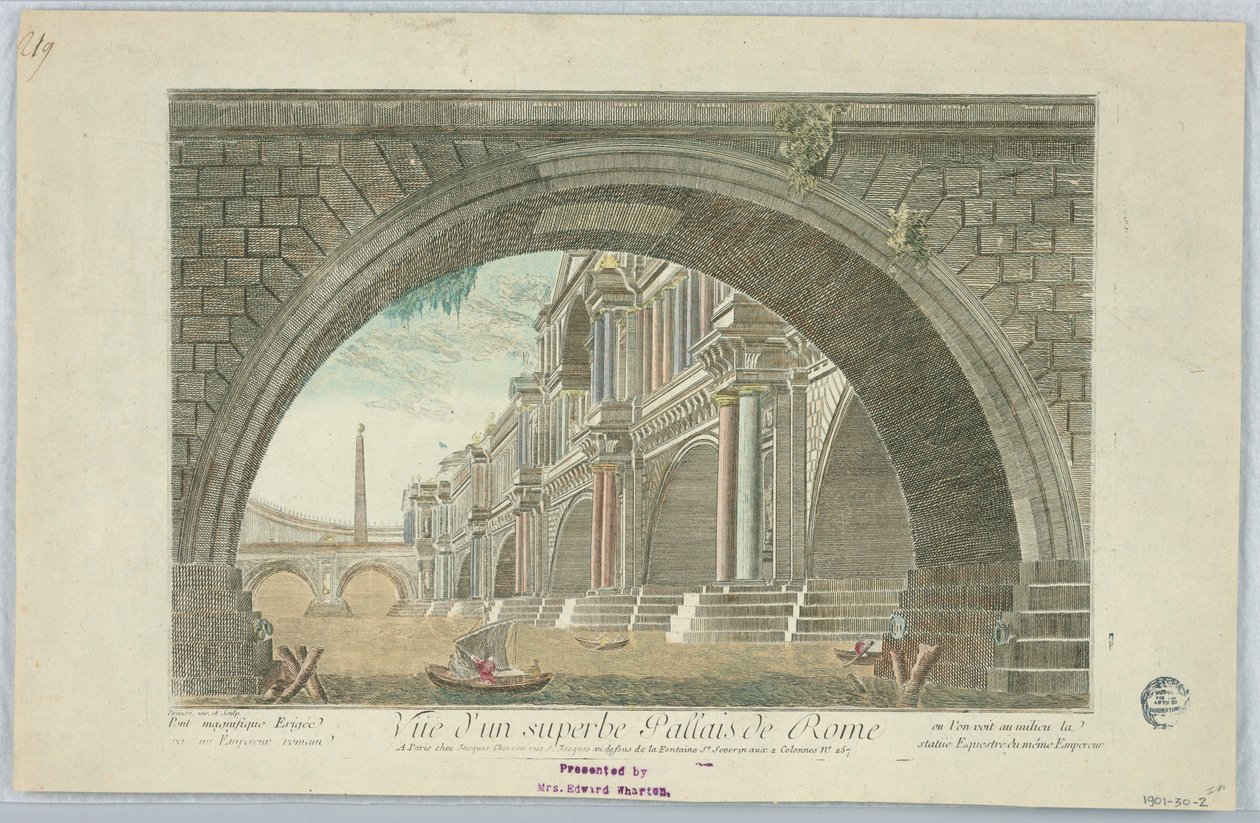 Peep-show, Widok wspaniałego Pallais w Rzymie autorstwa Giovanni Battista Piranesi