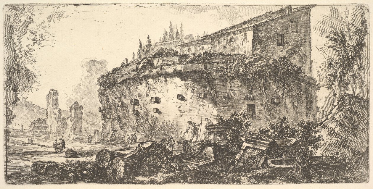 Tablica 18: Grób Grobu Scypionów z rodziny de Scipioni, ca. 1748. autorstwa Giovanni Battista Piranesi