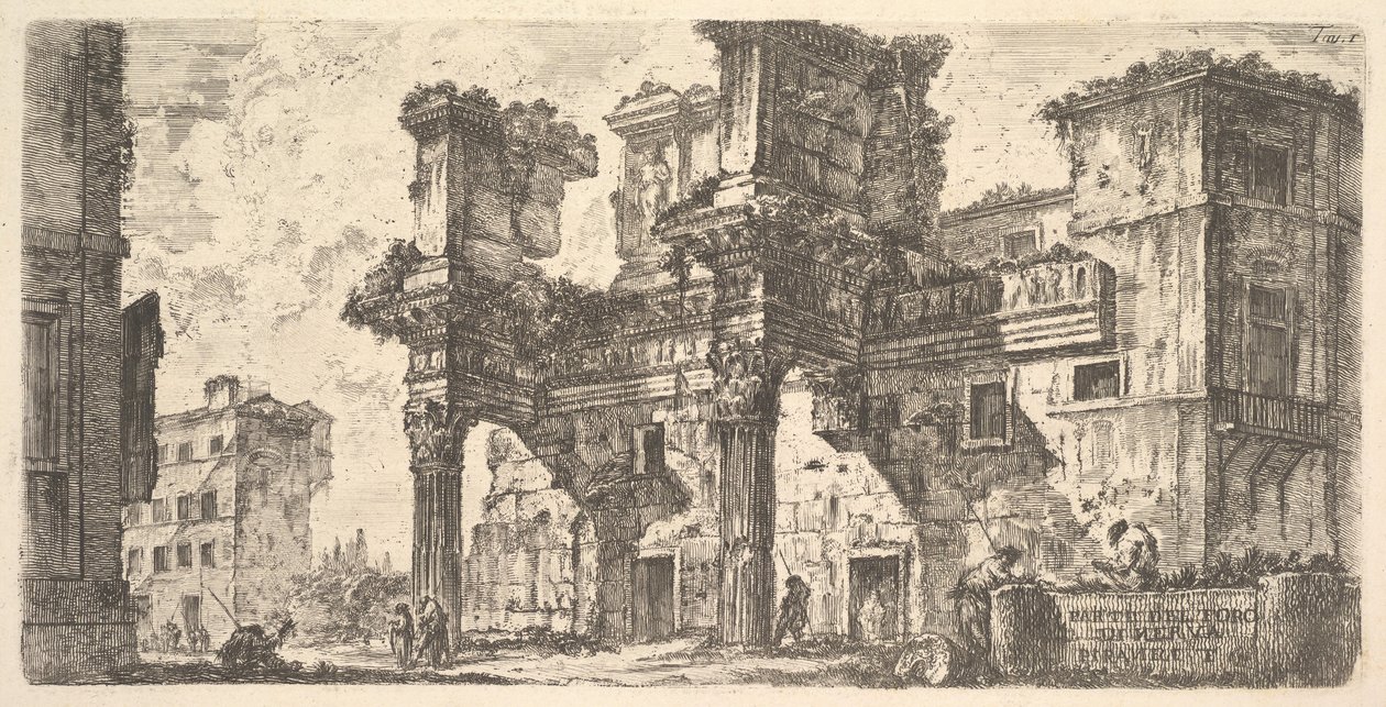Płyta 1: Część Forum Nerwy Część Forum Nerwy, ca. 1748. autorstwa Giovanni Battista Piranesi