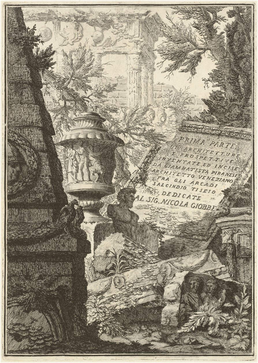 Pierwsza część architektury i perspektywy (wydanie pierwsze, wydanie trzecie) autorstwa Giovanni Battista Piranesi