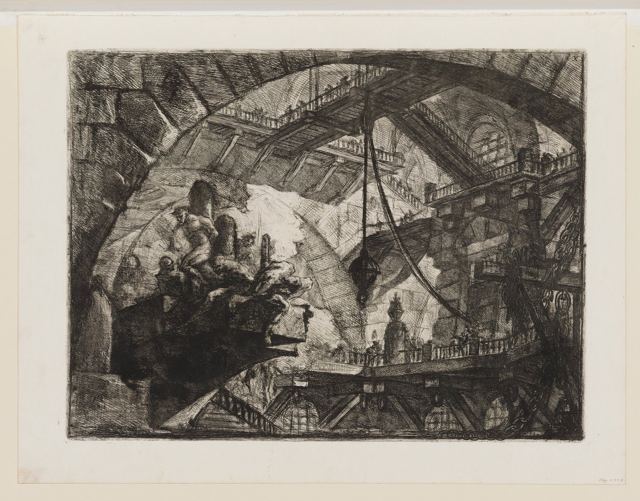 Więźniowie na wysuniętej platformie autorstwa Giovanni Battista Piranesi