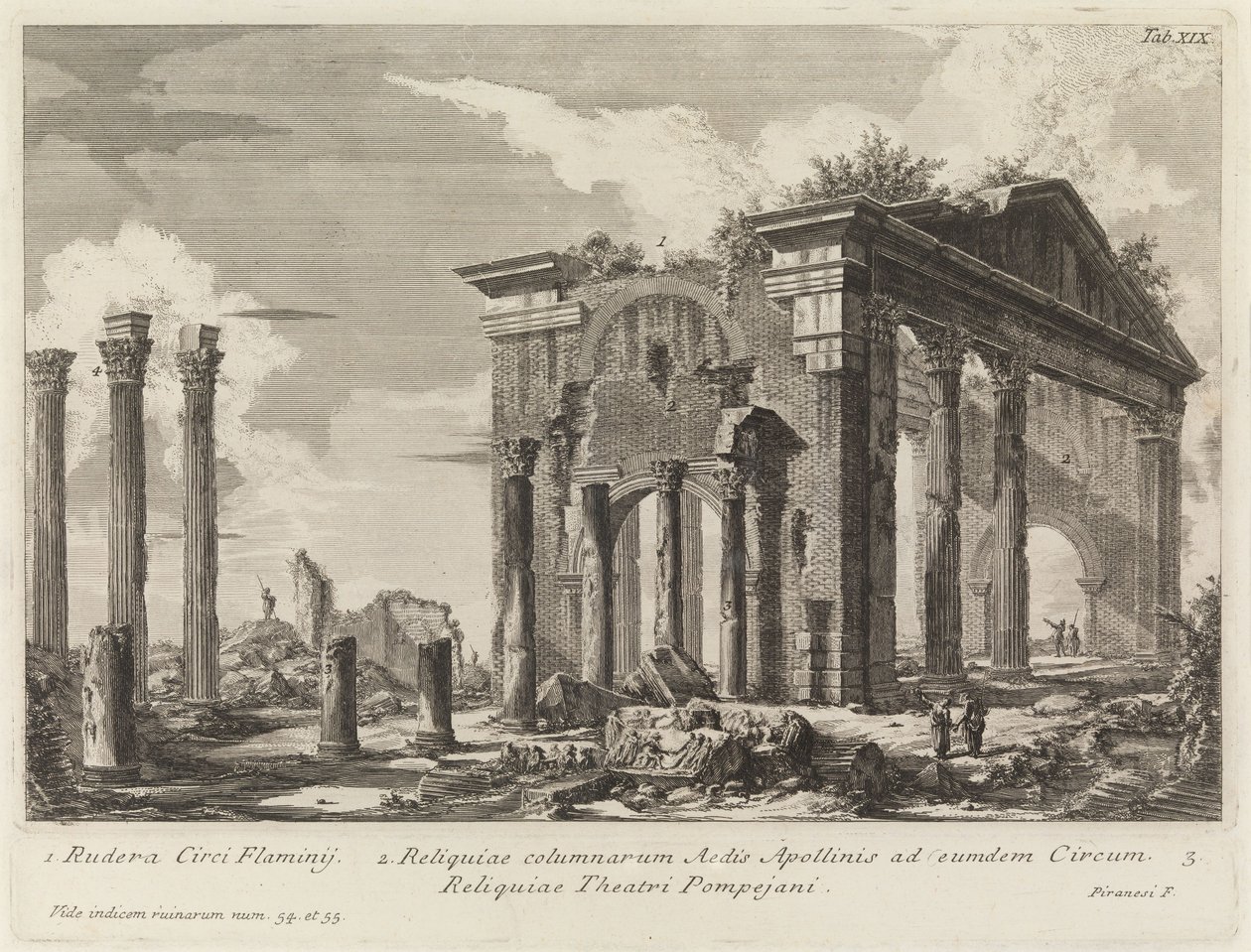 Ruiny portyku Oktawii autorstwa Giovanni Battista Piranesi