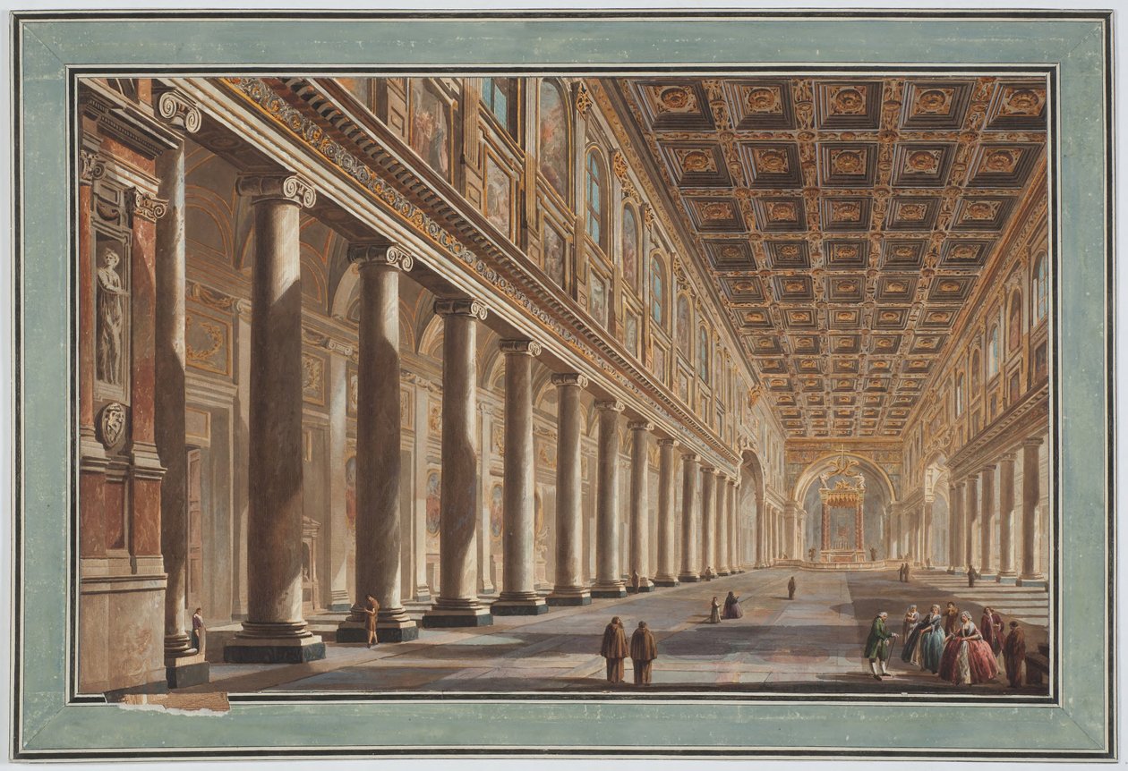 Santa Maria Maggiore, wnętrze, Rzym autorstwa Giovanni Battista Piranesi