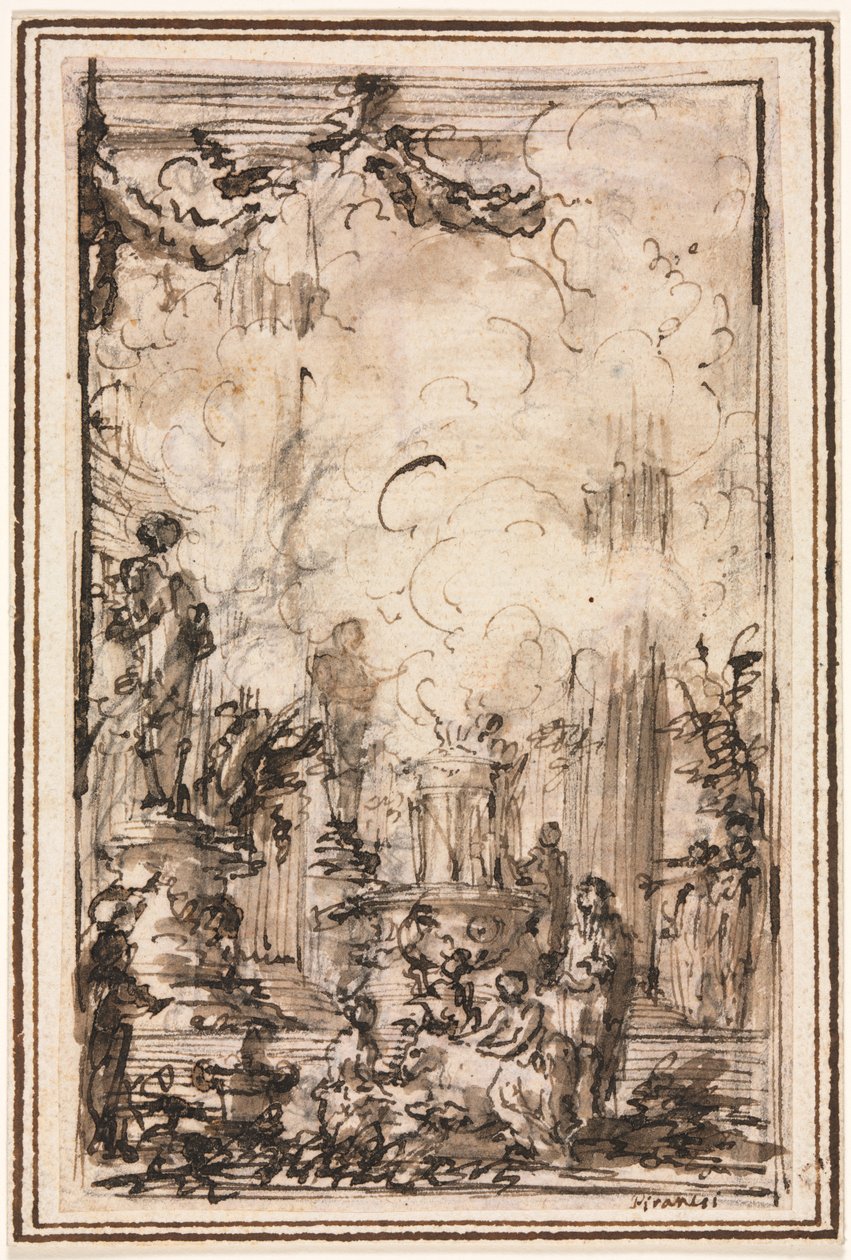 Ofiara w świątyni po 1750 r. autorstwa Giovanni Battista Piranesi
