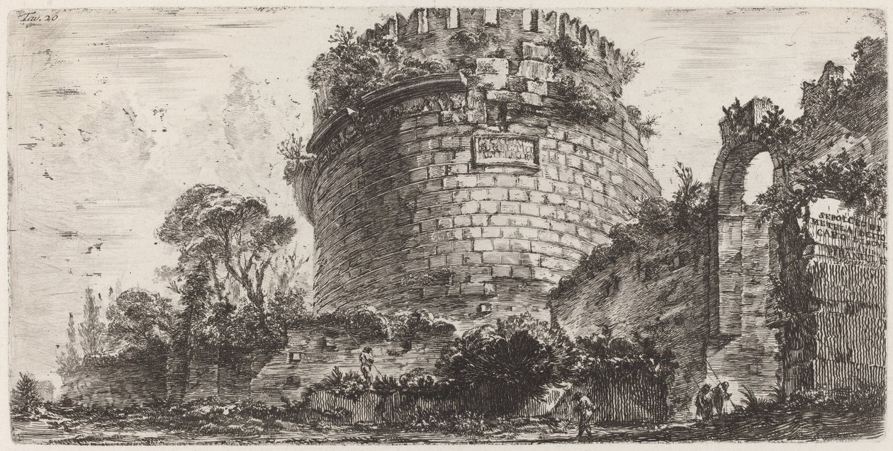 Grobowiec Metelli znany jako Capo di Bove autorstwa Giovanni Battista Piranesi