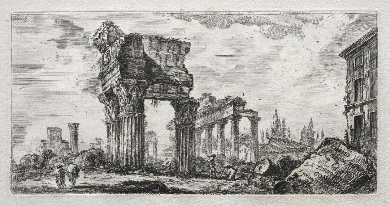 Świątynia Jowisza Gromu autorstwa Giovanni Battista Piranesi