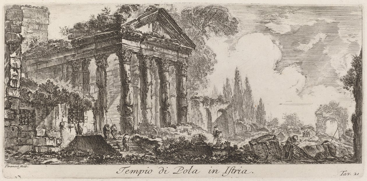 Świątynia Pula na Istrii autorstwa Giovanni Battista Piranesi