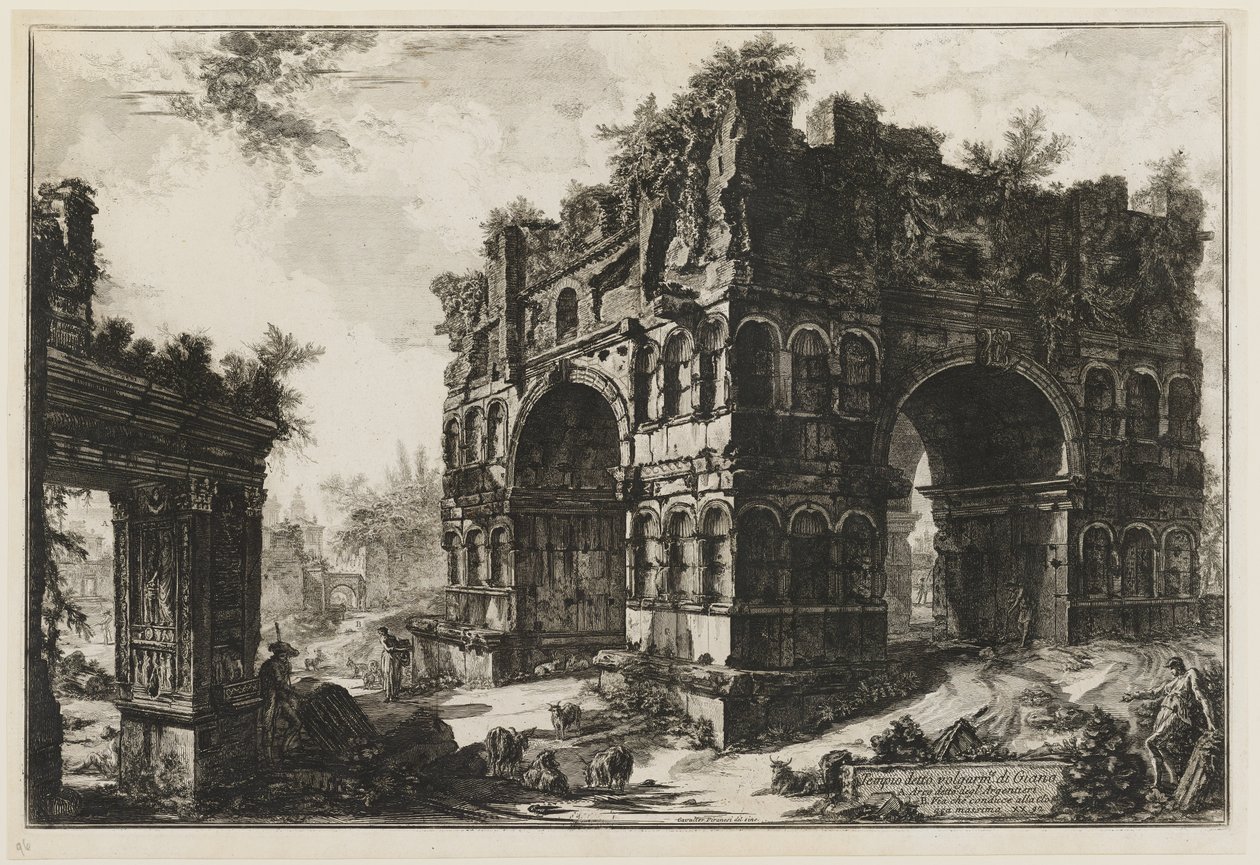 Świątynia Janusa autorstwa Giovanni Battista Piranesi