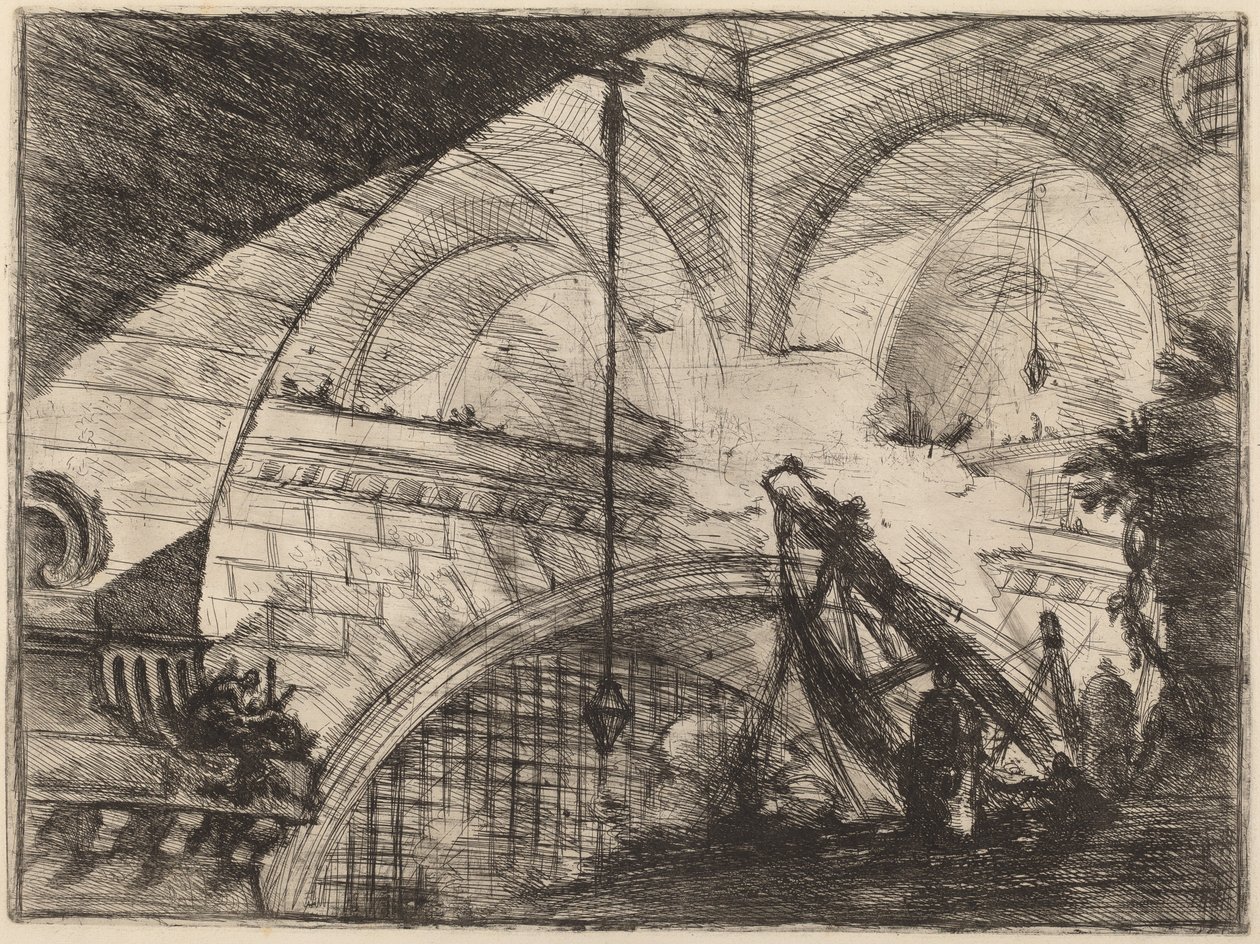 Łuk z ornamentem muszli autorstwa Giovanni Battista Piranesi