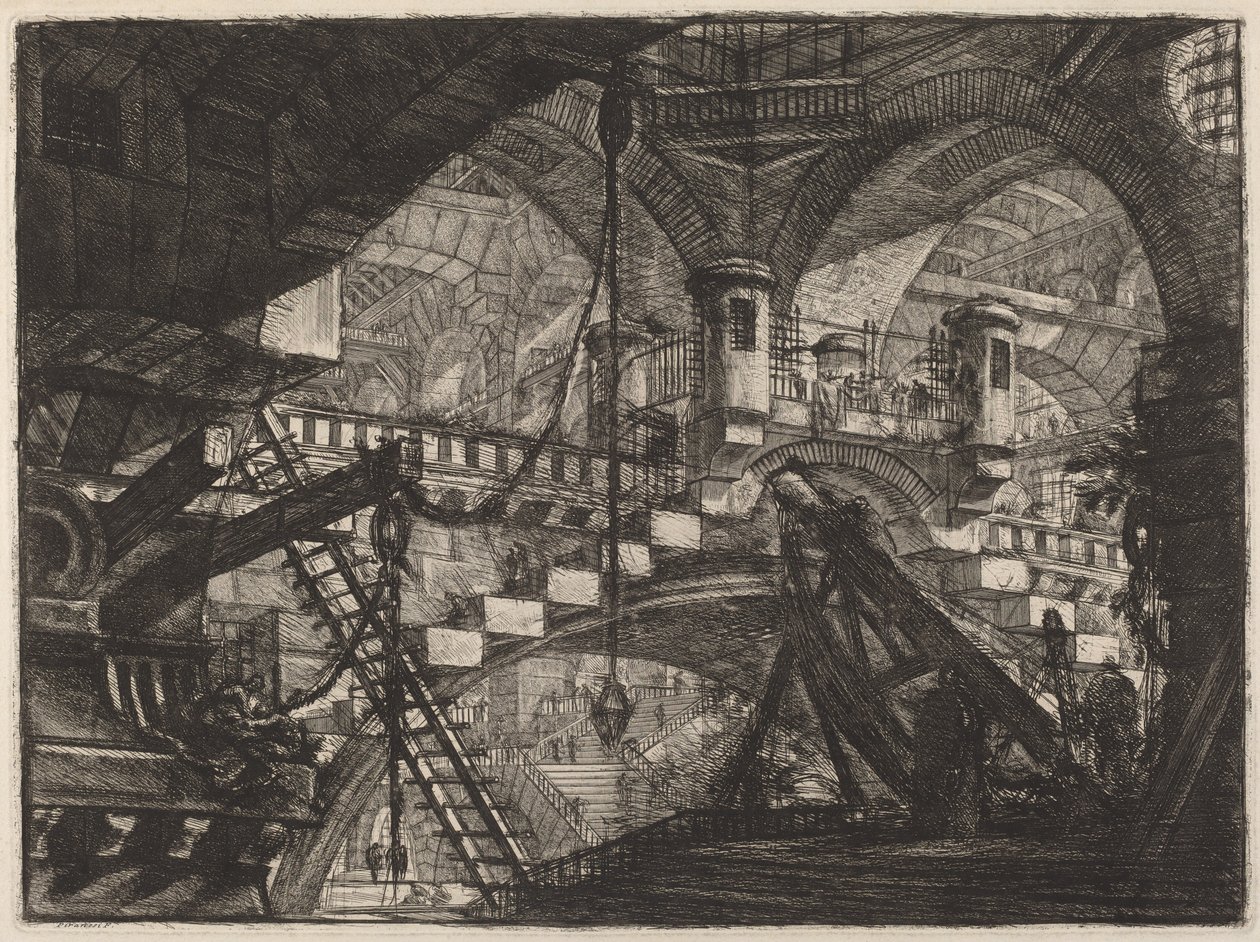 Łuk z ornamentem muszli autorstwa Giovanni Battista Piranesi