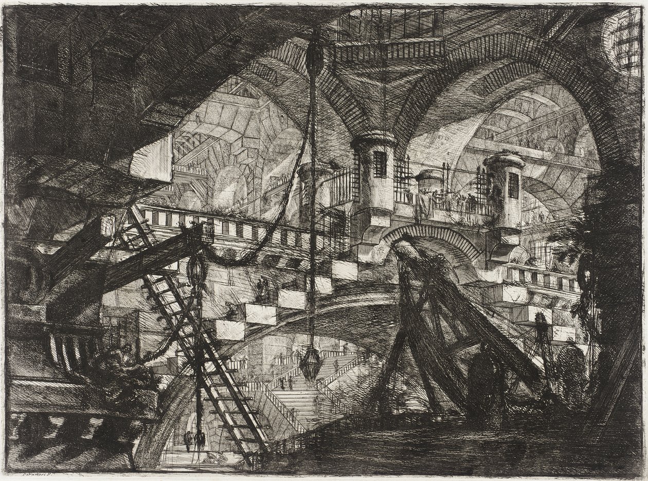 Łuk z ornamentem muszlowym autorstwa Giovanni Battista Piranesi