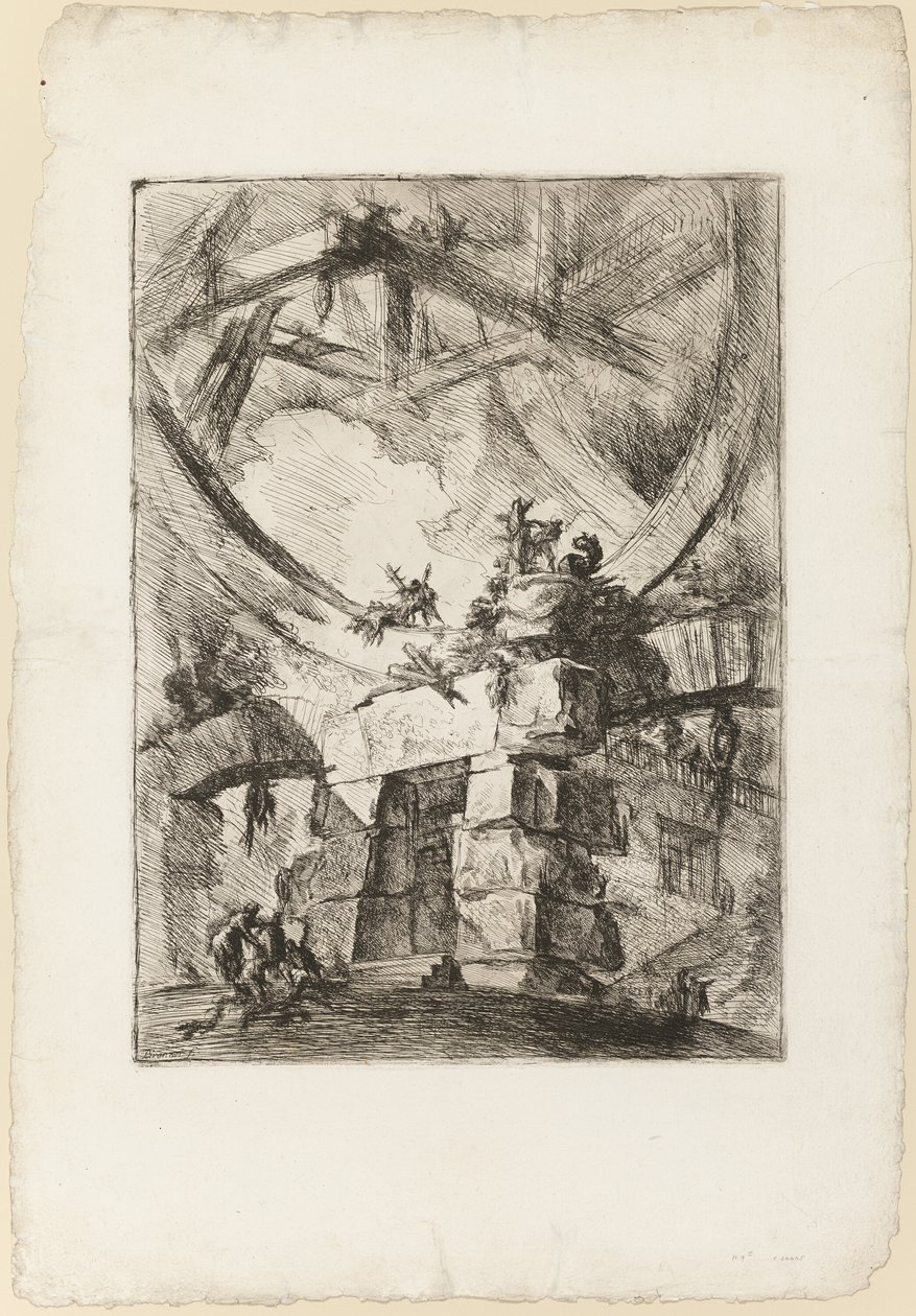Carceri, tablica 9 autorstwa Giovanni Battista Piranesi