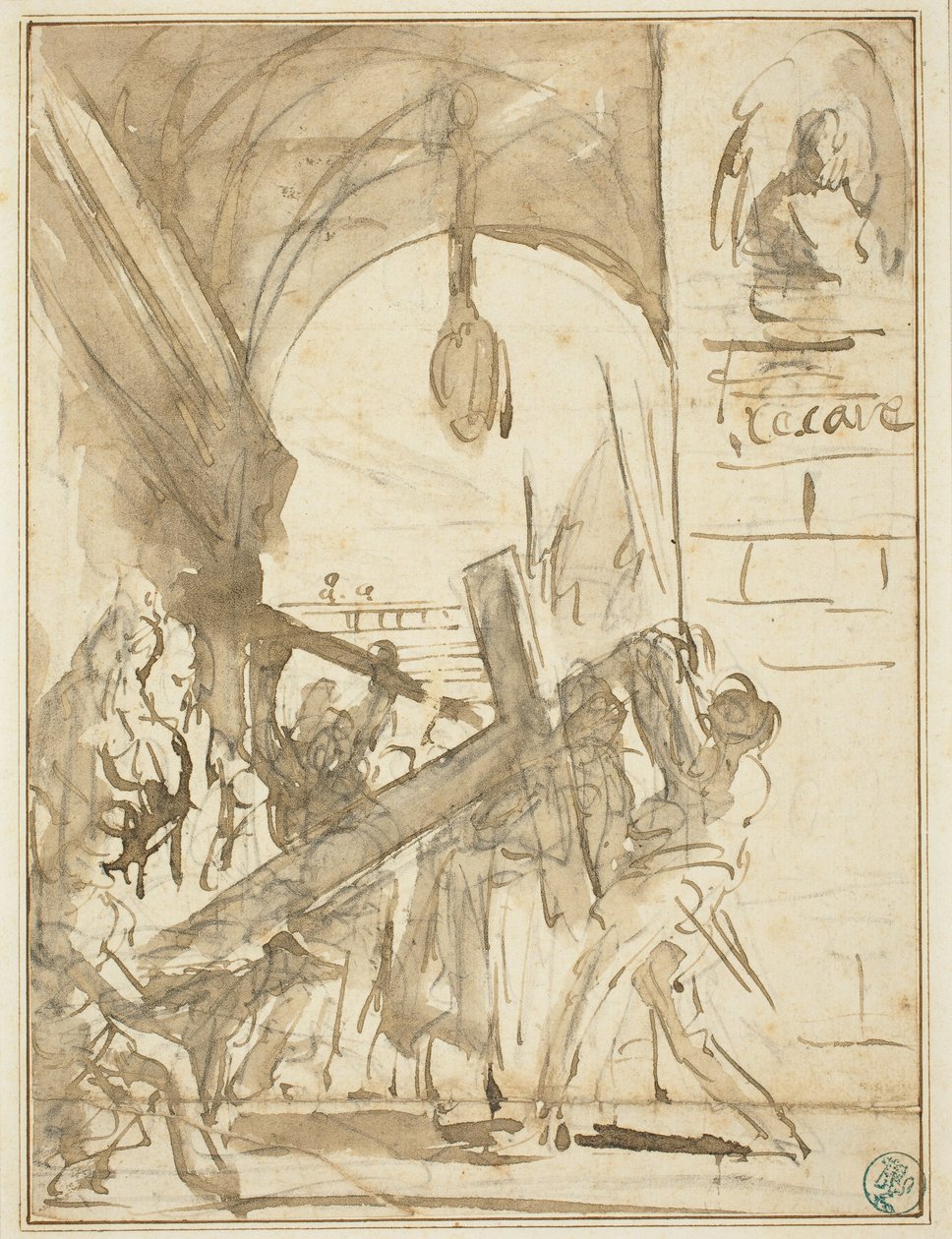 Niesienie krzyża autorstwa Giovanni Battista Piranesi