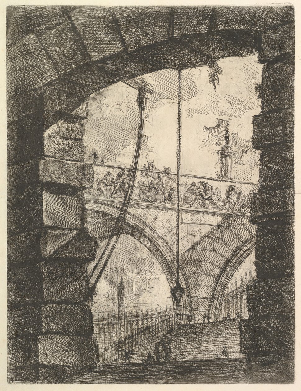 Grand Piazza, z więzień wyimaginowanych więzień, ca. 1749-50. autorstwa Giovanni Battista Piranesi