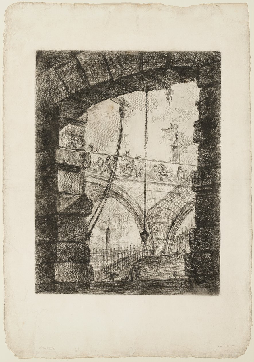Grand Piazza, tablica 4 z wyimaginowanych więzień autorstwa Giovanni Battista Piranesi