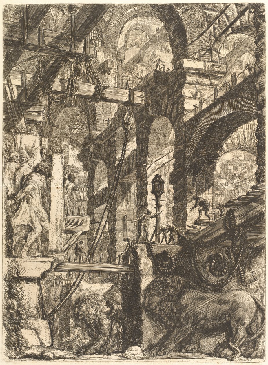 Płaskorzeźby z lwem autorstwa Giovanni Battista Piranesi