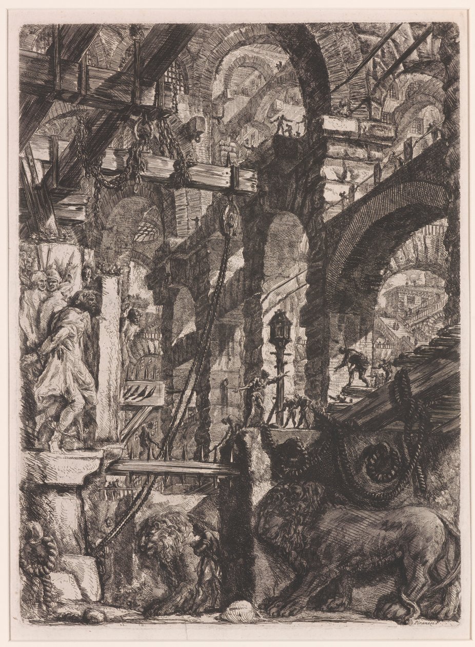Płaskorzeźby lwa autorstwa Giovanni Battista Piranesi