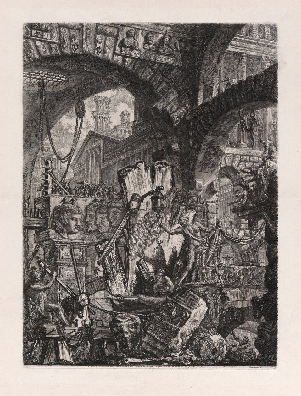 The Man on the Rack, płyta 2 z Carceri d autorstwa Giovanni Battista Piranesi